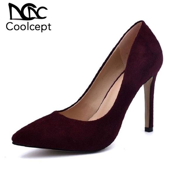 dress shoes coolcept office ladies pumps fashion solid color simple high heel women pointed toe wedding footwear size 34-42, Black
dress shoes coolcept office ladies pumps fashion solid color simple high heel women pointed toe wedding footwear size 34-42, Black