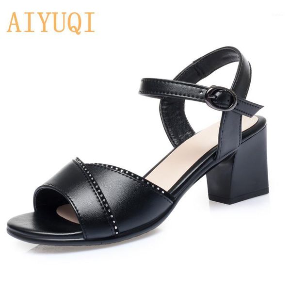 aiyuqi genuine leather women sandals 2020 summer new fashion open toe ladies sandals mid heel rhinestone dress women1, Black
aiyuqi genuine leather women sandals 2020 summer new fashion open toe ladies sandals mid heel rhinestone dress women1, Black
