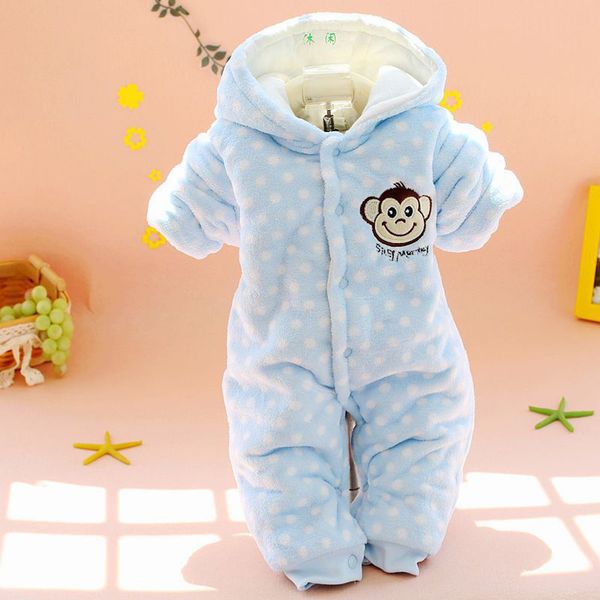 baby girls boys winter romper newborn infant baby long sleeve cartoon monkey print warm jumpsuit hooded romper jumpsuit#g30 201029, Blue 
baby girls boys winter romper newborn infant baby long sleeve cartoon monkey print warm jumpsuit hooded romper jumpsuit#g30 201029, Blue