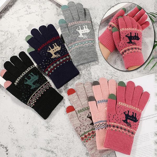 five fingers gloves vintage christmas deer knitted women thicken touch screen winter warm snow elk full finger mittens xmas gift, Blue;gray
five fingers gloves vintage christmas deer knitted women thicken touch screen winter warm snow elk full finger mittens xmas gift, Blue;gray