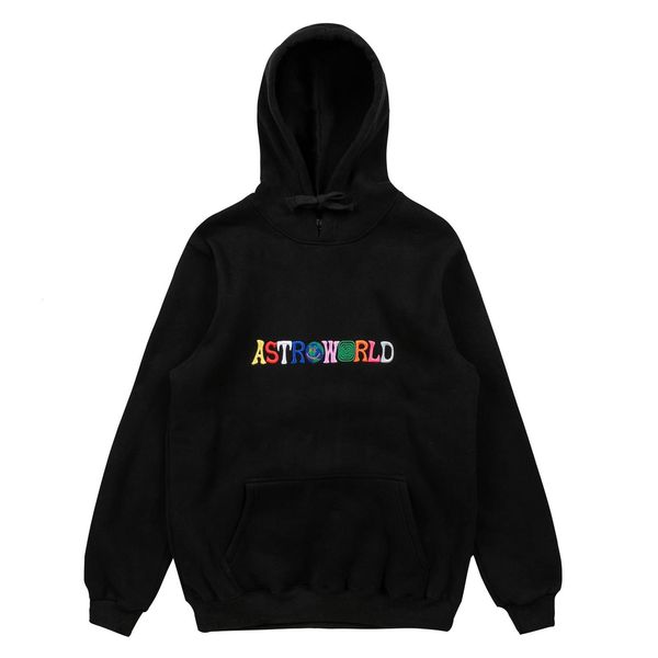 1:1 hoodies men front the embroidery letter back big size wish you were here print travis scotts hoody, Black