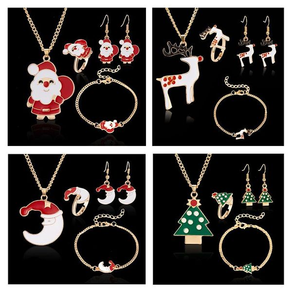 rinhoo 4 pcs cute christmas jewelry sets for women girls alloy necklace bracelet ring earrings set tree elk charm party jewelry, Silver
rinhoo 4 pcs cute christmas jewelry sets for women girls alloy necklace bracelet ring earrings set tree elk charm party jewelry, Silver