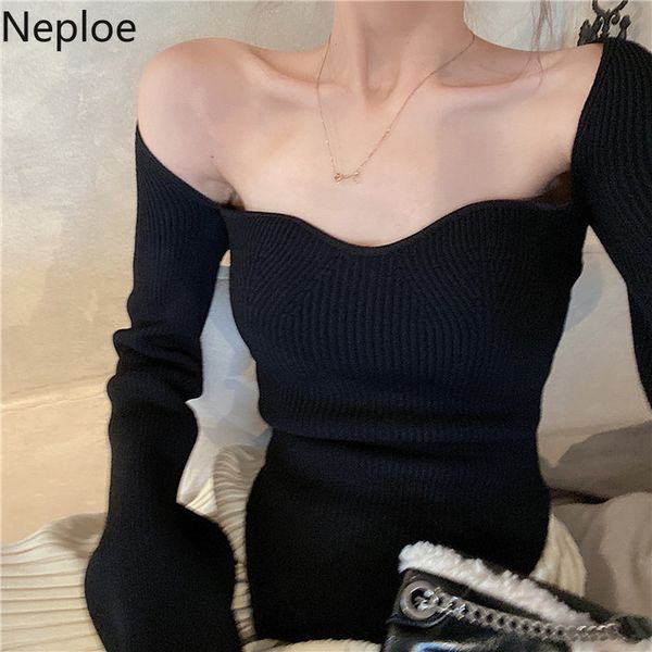 neploe knitted sweater spring strapless long sleeve ladies pullover fashion casual square collar female 1a314 201031, White;black
neploe knitted sweater spring strapless long sleeve ladies pullover fashion casual square collar female 1a314 201031, White;black