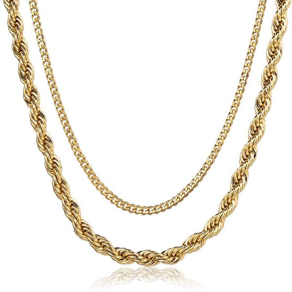 gold color двойные цепи для мужчин женщины витая веревка curb кубинское нержавеющая сталь ожерелье цепочка партия ежедневная носить ювелирны, Silver
gold color двойные цепи для мужчин женщины витая веревка curb кубинское нержавеющая сталь ожерелье цепочка партия ежедневная носить ювелирны, Silver
