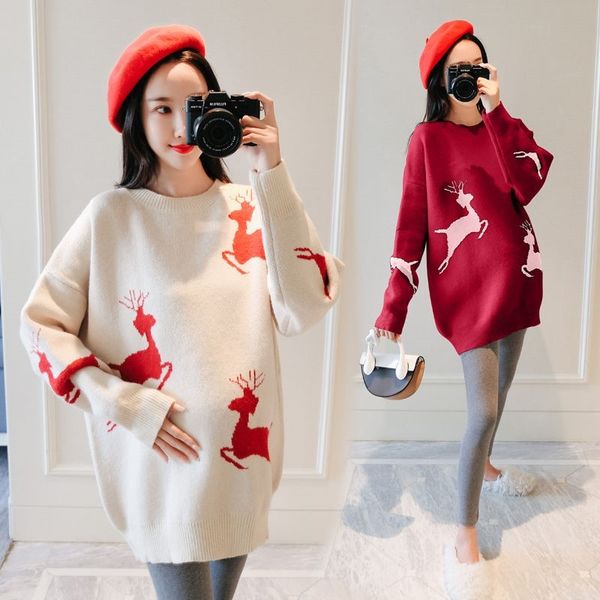 clothes pregnant and suits fashion sweater women's autumn medium length winter, White
clothes pregnant and suits fashion sweater women's autumn medium length winter, White