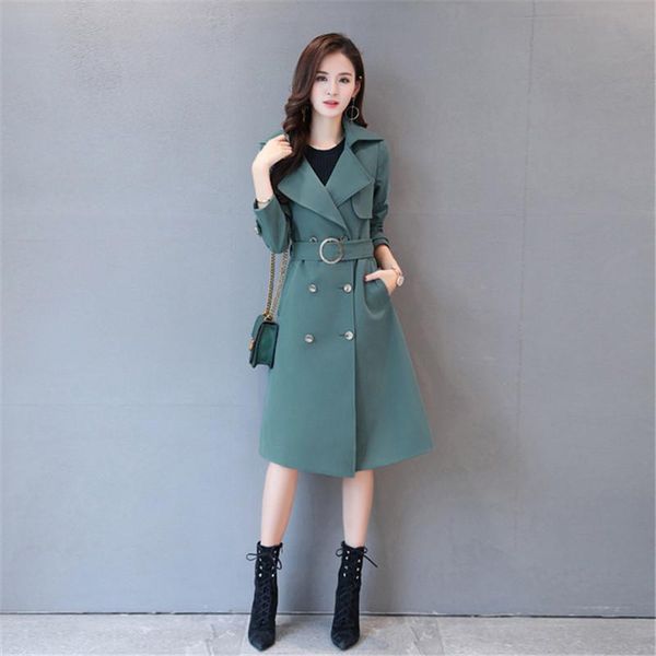 large size trench coat women korean style windbreaker outwear spring autumn long double breasted with belt casual trench coat, Tan;black
large size trench coat women korean style windbreaker outwear spring autumn long double breasted with belt casual trench coat, Tan;black