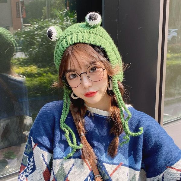 2020 women's hats winter with pompon Cute Frog Hat Crochet Large Knitted for girls Costume christmas fashion Hats Cap, Blue;gray
2020 women's hats winter with pompon Cute Frog Hat Crochet Large Knitted for girls Costume christmas fashion Hats Cap, Blue;gray