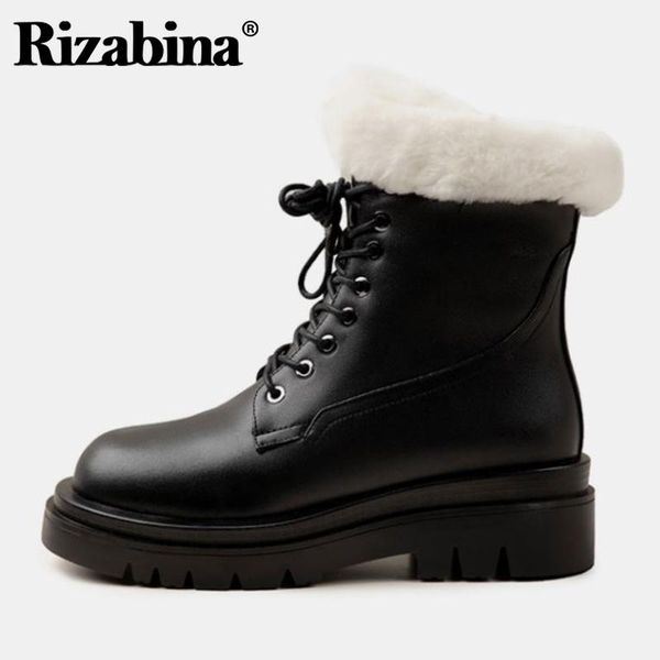 boots rizabina women snow fashion platform warm fur winter shoes woman thick short boot cross strap footwear size 34-43, Black
boots rizabina women snow fashion platform warm fur winter shoes woman thick short boot cross strap footwear size 34-43, Black