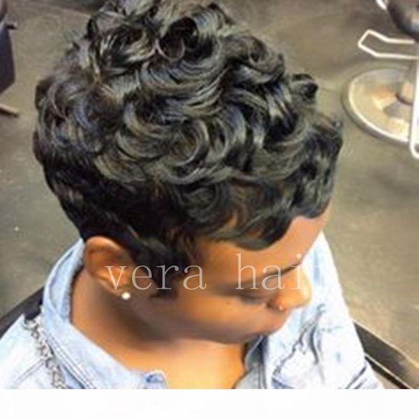 human hair machine made short curly wigs black short curly wigs for black women human hair wigs for women, Black;brown 
human hair machine made short curly wigs black short curly wigs for black women human hair wigs for women, Black;brown