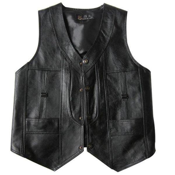 leather waistcoat sheep skin single waistcoat of old spring and autumn fur vest male leather large size vest, Black;white 
leather waistcoat sheep skin single waistcoat of old spring and autumn fur vest male leather large size vest, Black;white