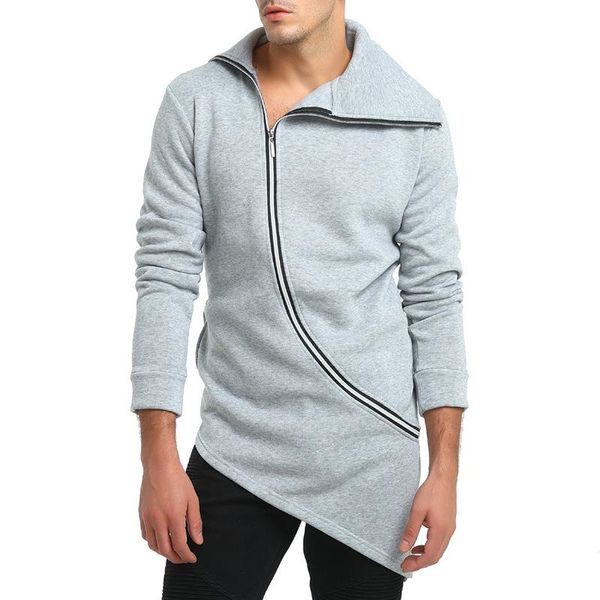 men's hoodies & sweatshirts mens fashion casual style solid color personality oblique zipper hoodie coat men 2 colours, Black
men's hoodies & sweatshirts mens fashion casual style solid color personality oblique zipper hoodie coat men 2 colours, Black