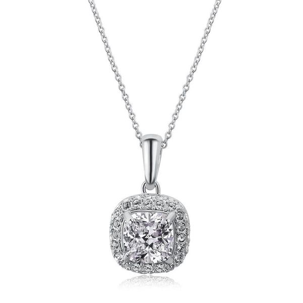 elegant square cz pendant necklace for women luxury ladies wedding engagement jewelry fashion party gifts accessories, Silver
elegant square cz pendant necklace for women luxury ladies wedding engagement jewelry fashion party gifts accessories, Silver