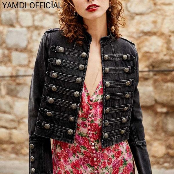 yamdi women jean coat jacket for 2020 runway denim designer chic fashion solid black cropped outwear woman autumn w, Black;brown
yamdi women jean coat jacket for 2020 runway denim designer chic fashion solid black cropped outwear woman autumn w, Black;brown
