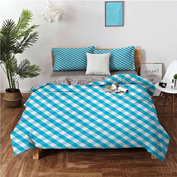 diagonal stripes in aqua color monochrome crossed lines in classical tile designbedding 3-piece set
diagonal stripes in aqua color monochrome crossed lines in classical tile designbedding 3-piece set