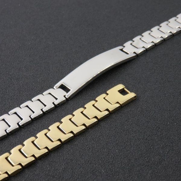 2colors 12mm 20cm high polished 316l stainless steel blacnk id chain bracelet for man fashion diy logo jewelry, Black
2colors 12mm 20cm high polished 316l stainless steel blacnk id chain bracelet for man fashion diy logo jewelry, Black