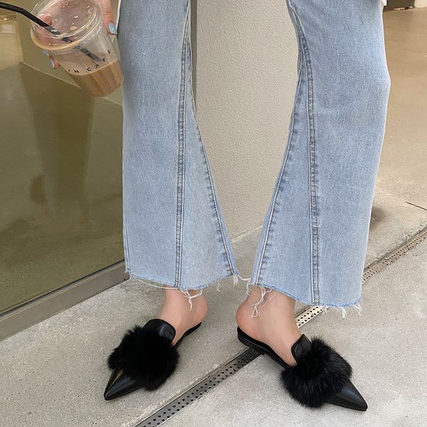 2021 new women's stuffed slippers fall fashion pointed background sock woman muller shoes jb7f, Black
2021 new women's stuffed slippers fall fashion pointed background sock woman muller shoes jb7f, Black