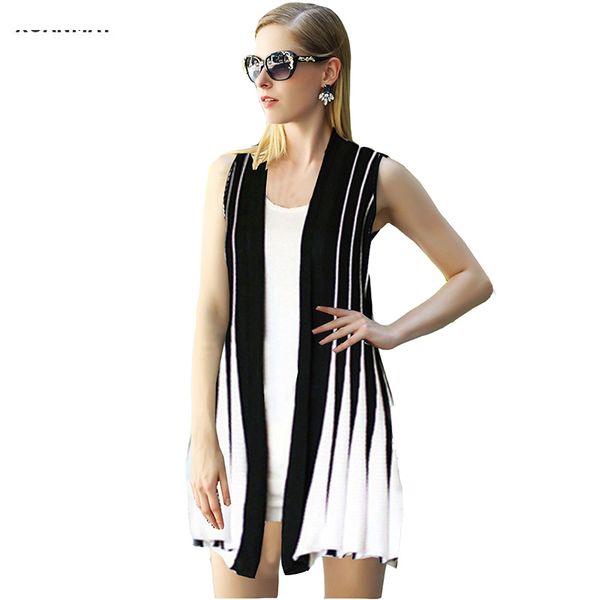 women size large women's waistcoat big summer gate striped cardigan, White;black
women size large women's waistcoat big summer gate striped cardigan, White;black