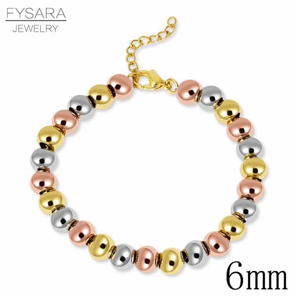 fysara gold color filled stainless steel ball beads bracelets women men jewelry 4 6 8mm beaded strand bracelets custom wholesale bbyogg, Golden;silver
fysara gold color filled stainless steel ball beads bracelets women men jewelry 4 6 8mm beaded strand bracelets custom wholesale bbyogg, Golden;silver