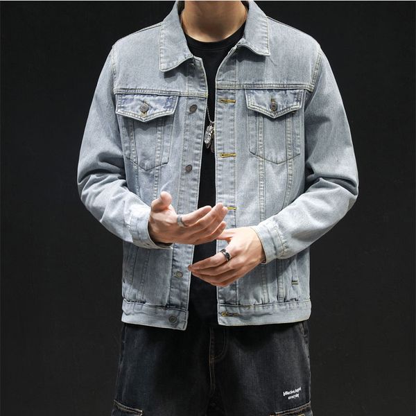 autumn new men's denim jacket japanese trend wild wash coat jacket large size tide brand slim men, Black;brown
autumn new men's denim jacket japanese trend wild wash coat jacket large size tide brand slim men, Black;brown