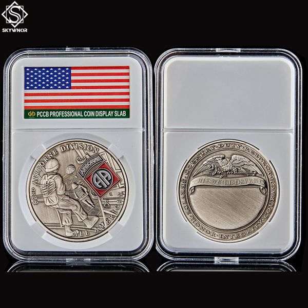 metal craft usa 82nd airborne division challenge coins plated souvenir us eagle military coin collection medal w/pccb box
metal craft usa 82nd airborne division challenge coins plated souvenir us eagle military coin collection medal w/pccb box