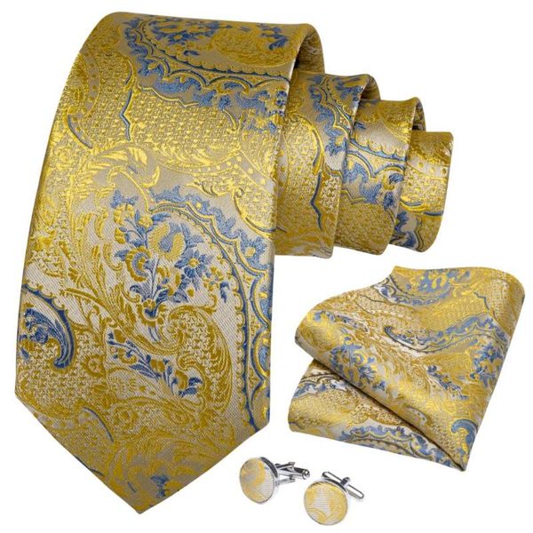 men tie gold blue floral silk wedding tie for men handky cufflink gift set dibangu design party business fashion sjt-7293, Black;gray
men tie gold blue floral silk wedding tie for men handky cufflink gift set dibangu design party business fashion sjt-7293, Black;gray