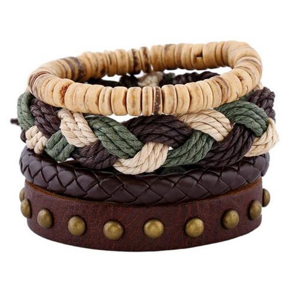 vintage punk multilayer leather bracelet for men braided handmade rope wrap charms wood beads bracelets & bangles m bbytut, Golden;silver
vintage punk multilayer leather bracelet for men braided handmade rope wrap charms wood beads bracelets & bangles m bbytut, Golden;silver
