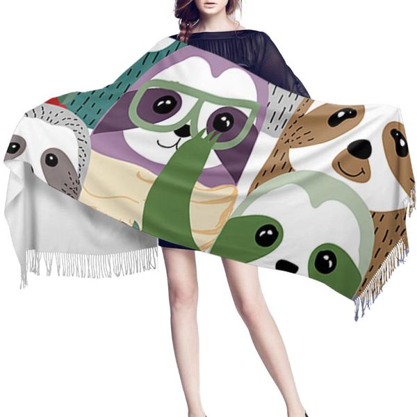 scarves collection sloth families cashmere women scarf warm shawl head neck long winter for ladies, Blue;gray
scarves collection sloth families cashmere women scarf warm shawl head neck long winter for ladies, Blue;gray