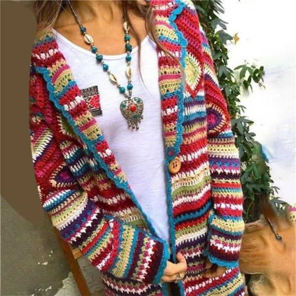 women's knits & tees fashion ethnic style ladies sweater cardigans loose turn down collar long sleeves autumn coat casual soft female, White
women's knits & tees fashion ethnic style ladies sweater cardigans loose turn down collar long sleeves autumn coat casual soft female, White
