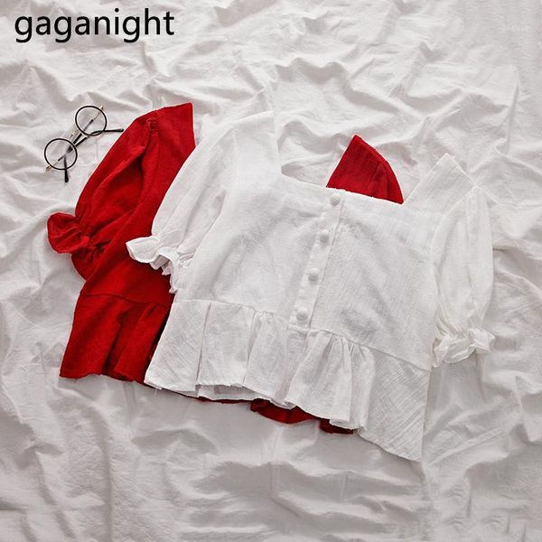 gaganight solid women short slim fashion blouse short sleeve square collar chic korean vintage shirt female 2020 summer blusas1, White
gaganight solid women short slim fashion blouse short sleeve square collar chic korean vintage shirt female 2020 summer blusas1, White