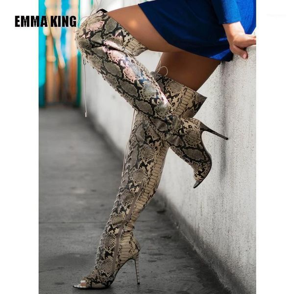 women fashion snakeskin gladiator thigh high boots lady autumn peep toe boots cross tied over the knee high heels shoes1, Black
women fashion snakeskin gladiator thigh high boots lady autumn peep toe boots cross tied over the knee high heels shoes1, Black