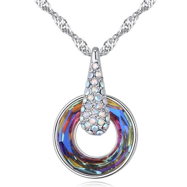 shdede round pendants necklace crystal from fashion jewelry for women party accessories lover's xmas gift -26109, Silver
shdede round pendants necklace crystal from fashion jewelry for women party accessories lover's xmas gift -26109, Silver
