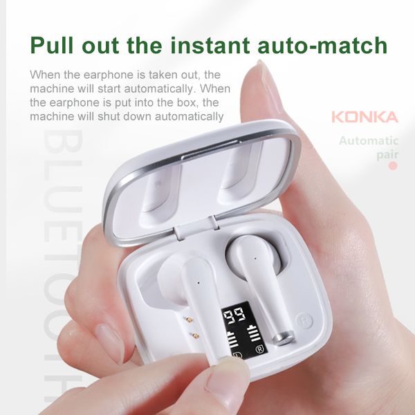 led display wireless bluetooth headphones hifi sound automatic conect two-in-ear stereo touch control tws 5.0 wireless earbuds
led display wireless bluetooth headphones hifi sound automatic conect two-in-ear stereo touch control tws 5.0 wireless earbuds