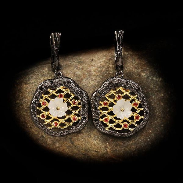 cizeva italy jewelry elegant flower hollow two tone black gold filled drop earrings women's charms fashion wedding earrings, Silver
cizeva italy jewelry elegant flower hollow two tone black gold filled drop earrings women's charms fashion wedding earrings, Silver