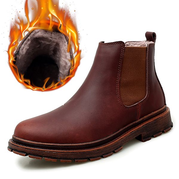 quality winter high handcrafted cow's ankle working outdoor vintage-style vintage chelsea boots for men mn9f, Black;brown
quality winter high handcrafted cow's ankle working outdoor vintage-style vintage chelsea boots for men mn9f, Black;brown