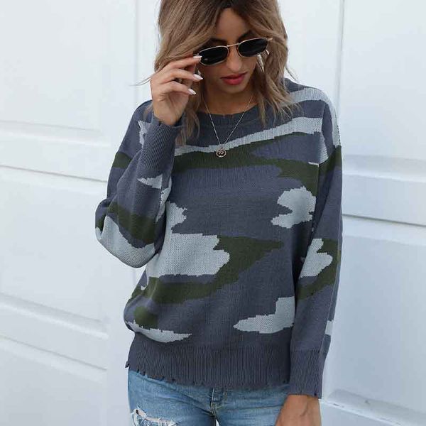 women designers clothes 2020 fashion pullover camouflage round collar loose type long sleeve broken hole sweater women winter women blouses, White;black
women designers clothes 2020 fashion pullover camouflage round collar loose type long sleeve broken hole sweater women winter women blouses, White;black