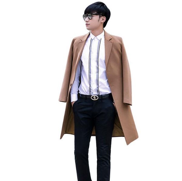 men's wool & blends youth casual woolen coat men long trench coats sleeves overcoat mens cashmere casaco masculino inverno erkek englan, Black
men's wool & blends youth casual woolen coat men long trench coats sleeves overcoat mens cashmere casaco masculino inverno erkek englan, Black