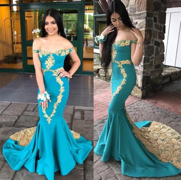2021 designer green mermaid prom dresses gold applique formal evening dresses off the shoulder lace party gown robe de soiree, Black
2021 designer green mermaid prom dresses gold applique formal evening dresses off the shoulder lace party gown robe de soiree, Black