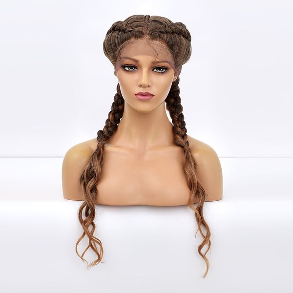 costume accessories braided lace front wig synthetic wigs for women 1t27 brown ombre 36 inch long dutch twins braids with baby hair 360, Silver
costume accessories braided lace front wig synthetic wigs for women 1t27 brown ombre 36 inch long dutch twins braids with baby hair 360, Silver