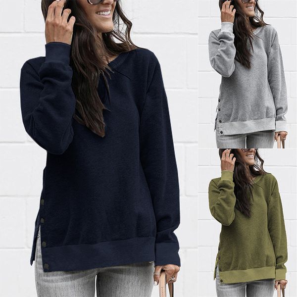 2020 autumn and winter fashion round neck button long-sleeve womens sweater 101243, Black
2020 autumn and winter fashion round neck button long-sleeve womens sweater 101243, Black