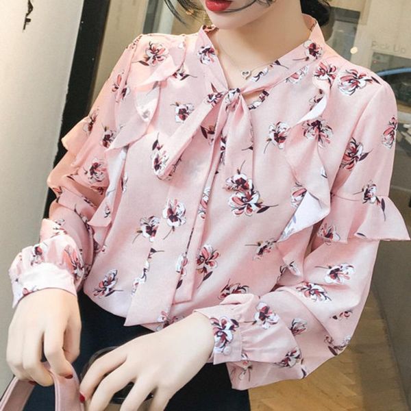 women's blouses & shirts office ladies sweet shirt 2021 praire chic floral print chiffon korean style casual loose elegant pink blouse, White
women's blouses & shirts office ladies sweet shirt 2021 praire chic floral print chiffon korean style casual loose elegant pink blouse, White