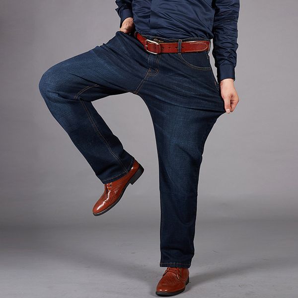 autumn winter jeans large men's trendy super high stretch straight add and fat loose casual pants, Blue
autumn winter jeans large men's trendy super high stretch straight add and fat loose casual pants, Blue