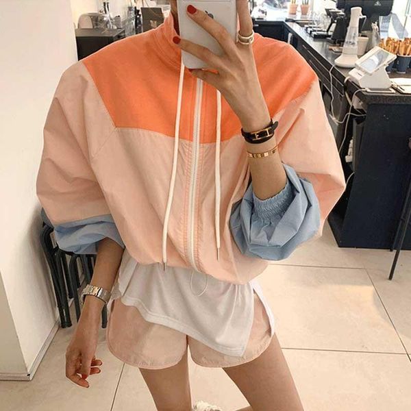 deat 2020 autumn new arrival casual long sleeve zipper color matching cardigan coat elastic shorts two piece set women se0901, White
deat 2020 autumn new arrival casual long sleeve zipper color matching cardigan coat elastic shorts two piece set women se0901, White