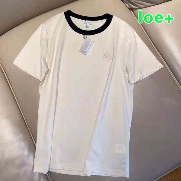 2022 factory wholesale new fashion loe + 21ss style embroidered knot on chest contrast neckline short sleeve women's simple casual t-sh, White
2022 factory wholesale new fashion loe + 21ss style embroidered knot on chest contrast neckline short sleeve women's simple casual t-sh, White