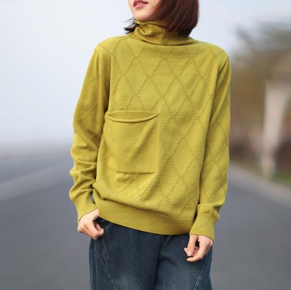 autumn winter sweater knitting turtleneck loose pullovers 2019 new ladies casual pocket solid color all-match sweater1, White;black
autumn winter sweater knitting turtleneck loose pullovers 2019 new ladies casual pocket solid color all-match sweater1, White;black