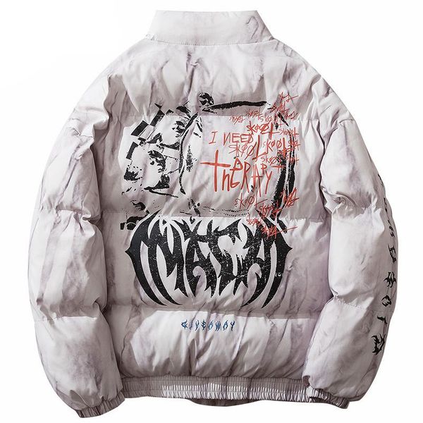 men hip hop warm padded jackets graffiti print windbreaker streetwear harajuku winter new outerwear oversize cotton jachet coats, Black
men hip hop warm padded jackets graffiti print windbreaker streetwear harajuku winter new outerwear oversize cotton jachet coats, Black