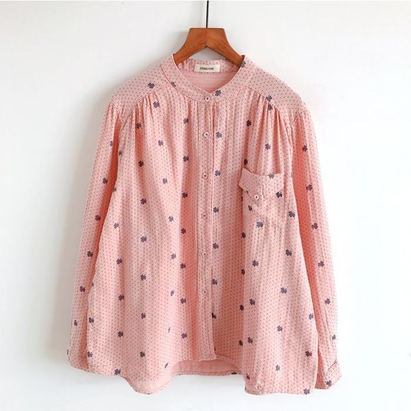 literary cotton yarn shirt leaves little dot printing double cotton yarn shirt women1, White
literary cotton yarn shirt leaves little dot printing double cotton yarn shirt women1, White