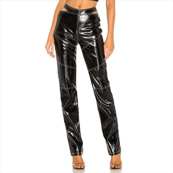autumn spring ins popular england waist hollow cut contrast double line stitching leather pants female zipper pu leather pants, Black;white
autumn spring ins popular england waist hollow cut contrast double line stitching leather pants female zipper pu leather pants, Black;white