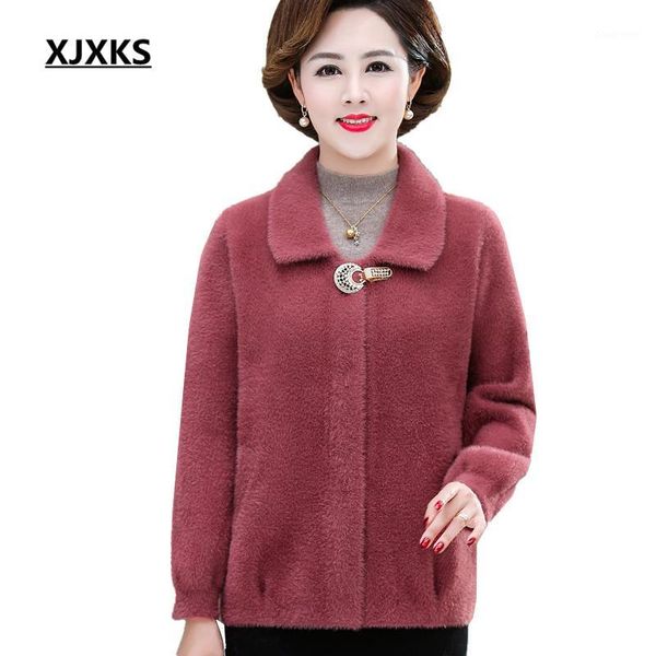 xjxks 2020 winter new fashion lapel women woolen coat solid color loose plus size comfortable mink cashmere women coat1, Black
xjxks 2020 winter new fashion lapel women woolen coat solid color loose plus size comfortable mink cashmere women coat1, Black