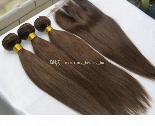 peruvian human hair lace closure with bundles color #4 medium brown straight 3pcs virgin hair weft with three 3 way part closures, Black
peruvian human hair lace closure with bundles color #4 medium brown straight 3pcs virgin hair weft with three 3 way part closures, Black