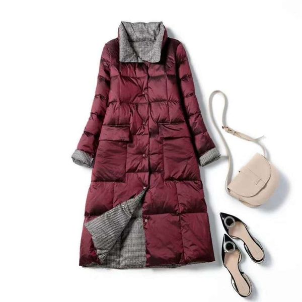 ailegogo 2020 double sided women winter down jackets stand collar white duck down coat female light long jacket feminino parkas q1217, Black
ailegogo 2020 double sided women winter down jackets stand collar white duck down coat female light long jacket feminino parkas q1217, Black